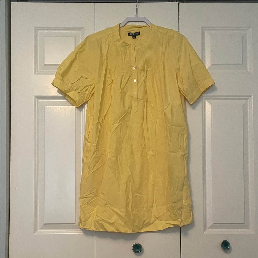 J. Crew Yellow Short Sleeve Shift Dress